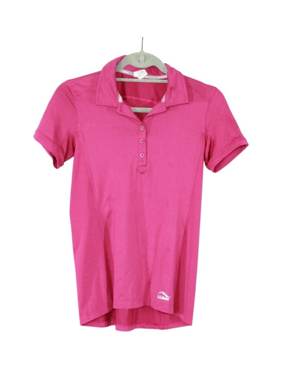 LL Bean Polo Shirt Pink Performance Stretch Short Sleeve Golf Athletic XS
